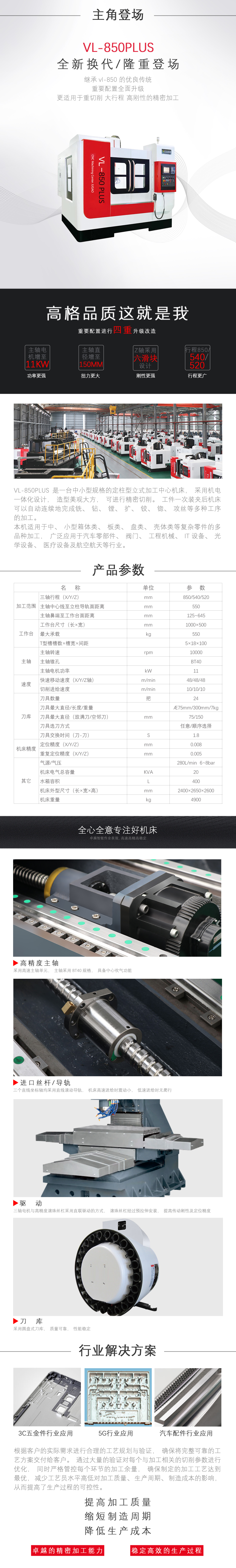 新品發(fā)布線軌立式加工中心850plus(圖1)